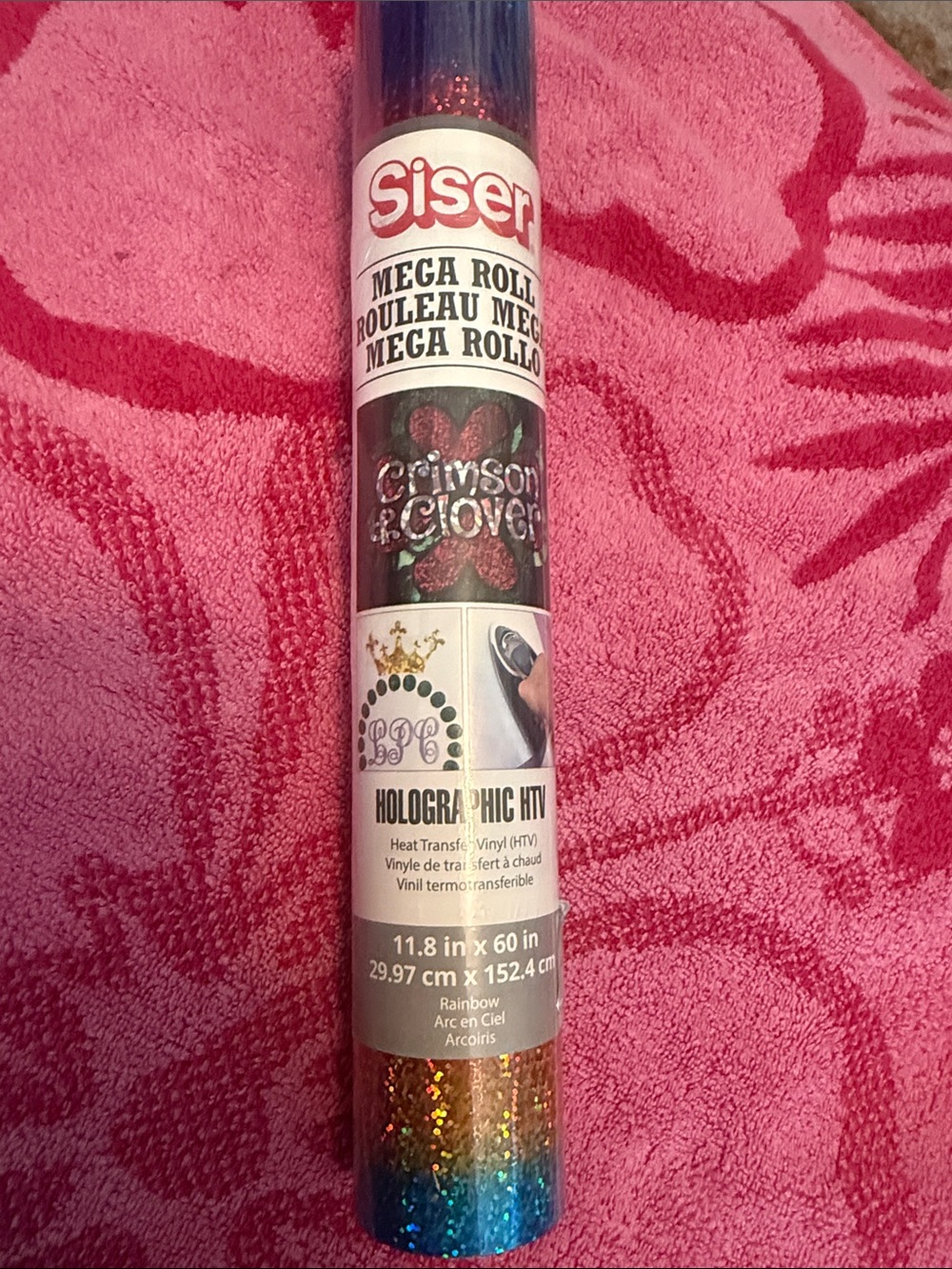 Siser Mega Roll Holographic HTV - Rainbow Glitter iron-on heat transfer